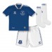 Everton Dwight McNeil #7 Hjemmebanesæt Børn 2023-24 Kort ærmer (+ korte bukser)